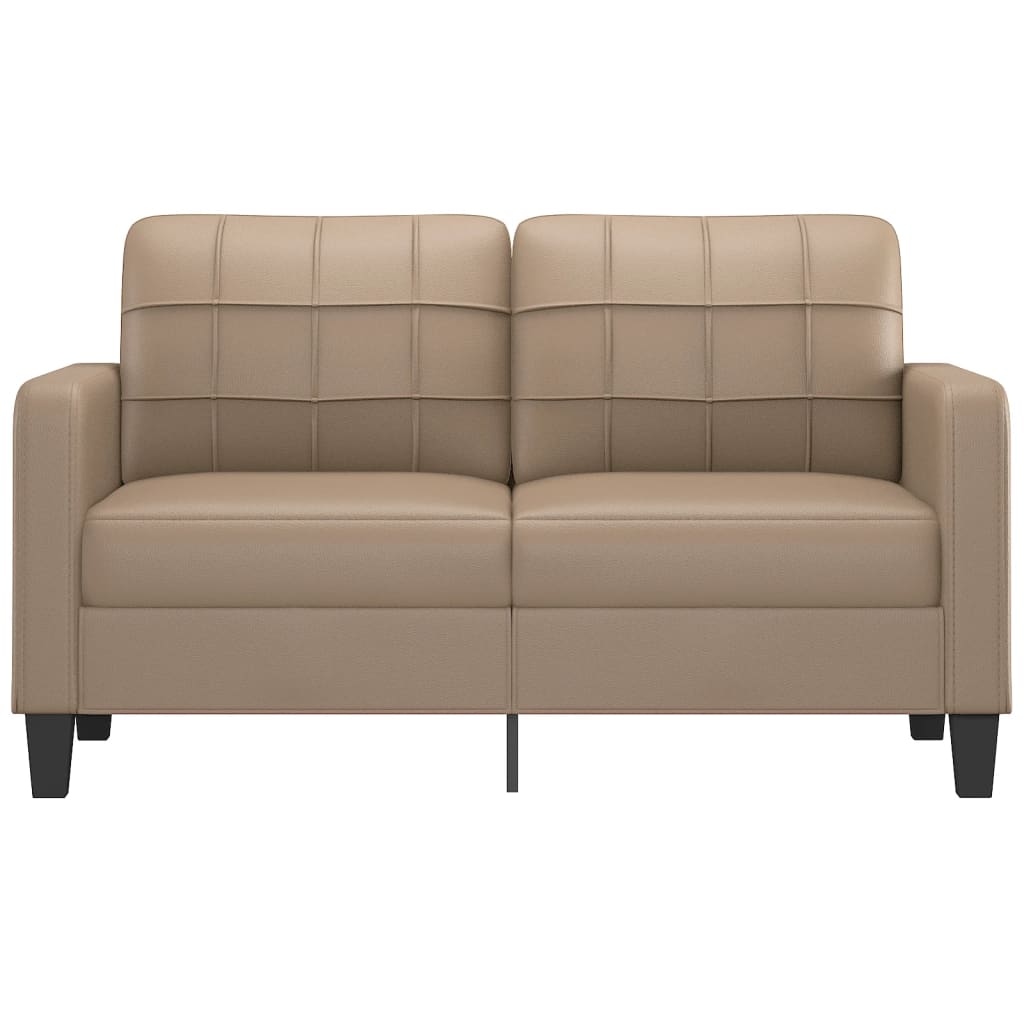 2-Sitzer-Sofa Cappuccino-Braun 140 cm Kunstleder