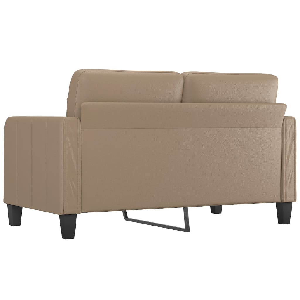 2-Sitzer-Sofa Cappuccino-Braun 140 cm Kunstleder