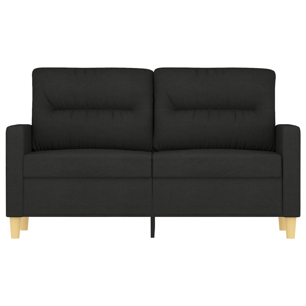 2-Sitzer-Sofa Schwarz 120 cm Stoff