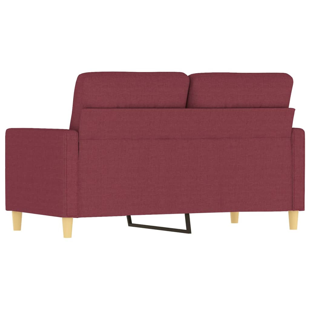 2-Sitzer-Sofa Weinrot 120 cm Stoff