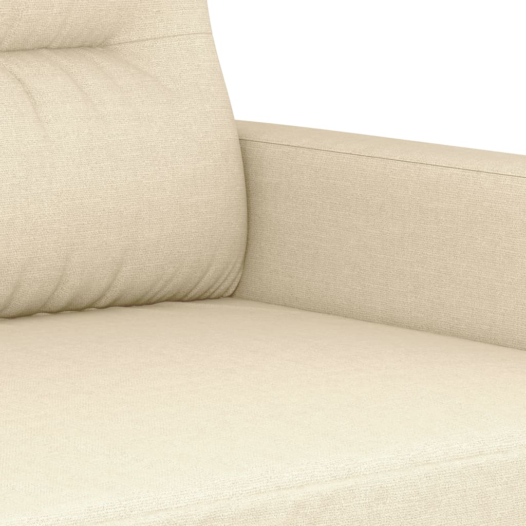 2-Sitzer-Sofa Creme 140 cm Stoff