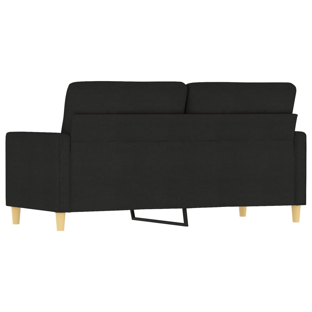 2-Sitzer-Sofa Schwarz 140 cm Stoff