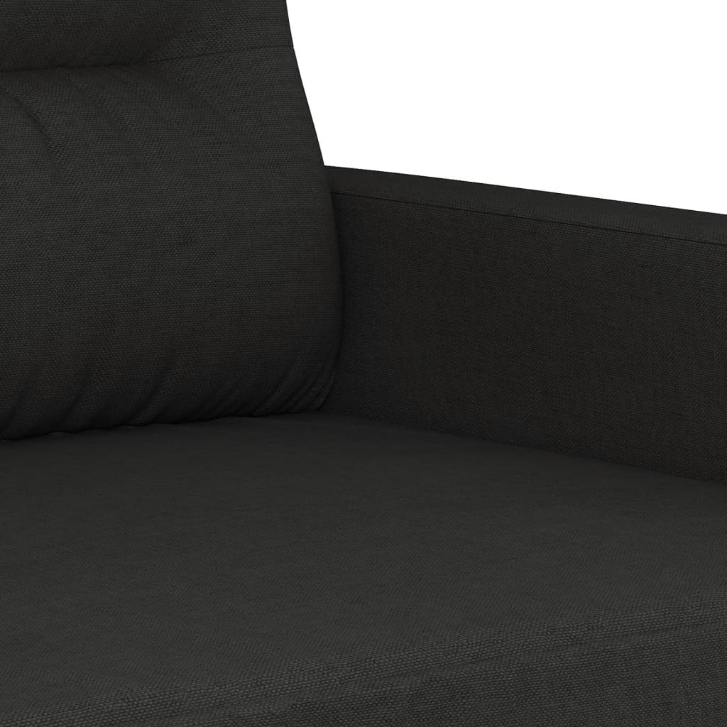 2-Sitzer-Sofa Schwarz 140 cm Stoff