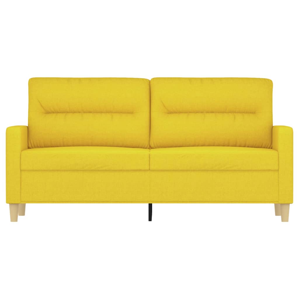 2-Sitzer-Sofa Hellgelb 140 cm Stoff