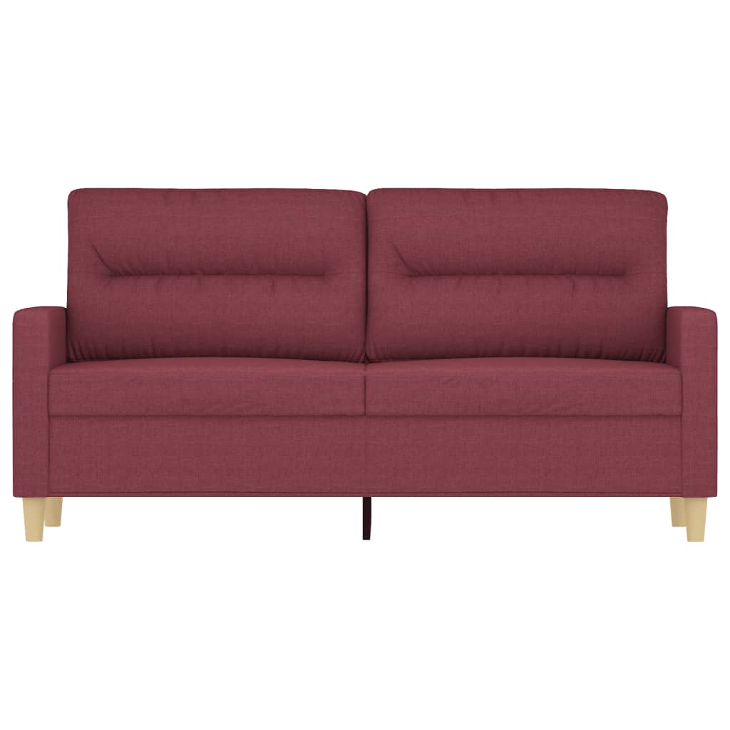 2-Sitzer-Sofa Weinrot 140 cm Stoff