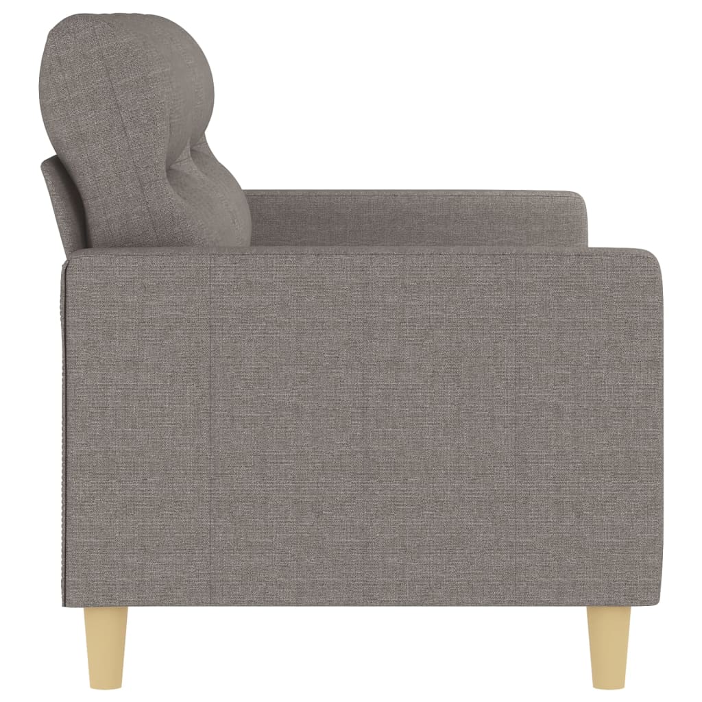 2-Sitzer-Sofa Taupe 140 cm Stoff