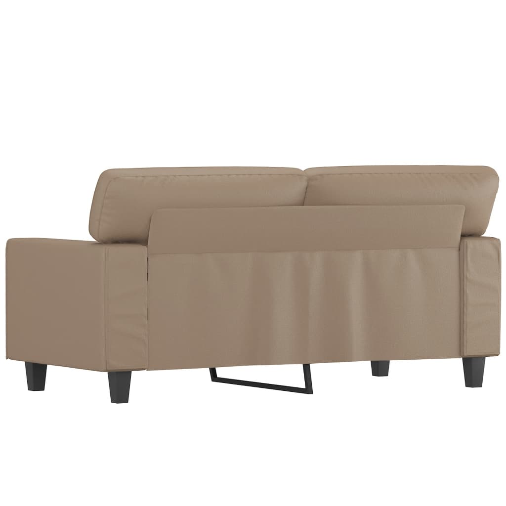 2-Sitzer-Sofa Cappuccino-Braun 120 cm Kunstleder