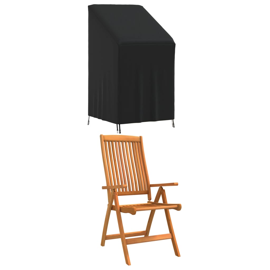 Abdeckung für Gartenstühle Schwarz 70x70x85/125 cm 420D Oxford