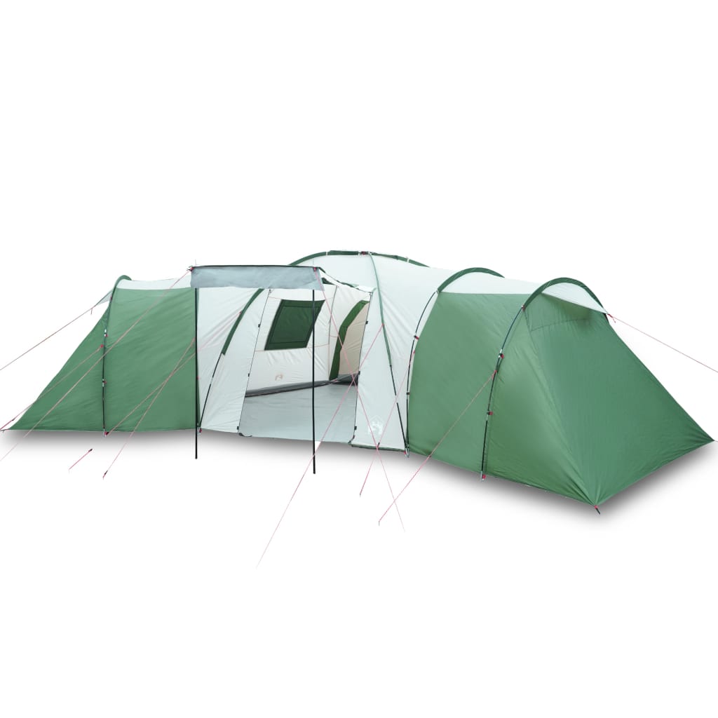 Campingzelt 12 Personen Grün 840x720x200 cm 185T Taft
