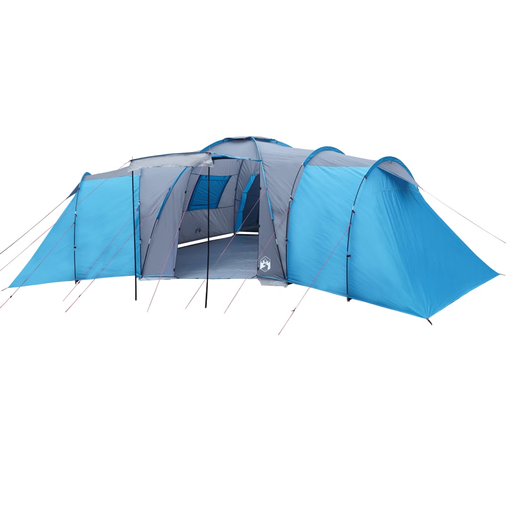 Campingzelt 12 Personen Blau 840x720x200 cm 185T Taft