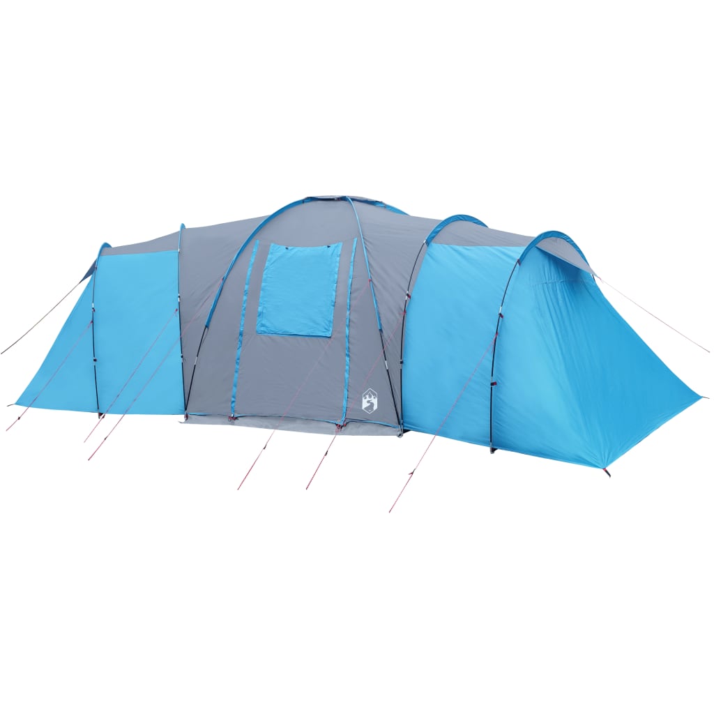 Campingzelt 12 Personen Blau 840x720x200 cm 185T Taft