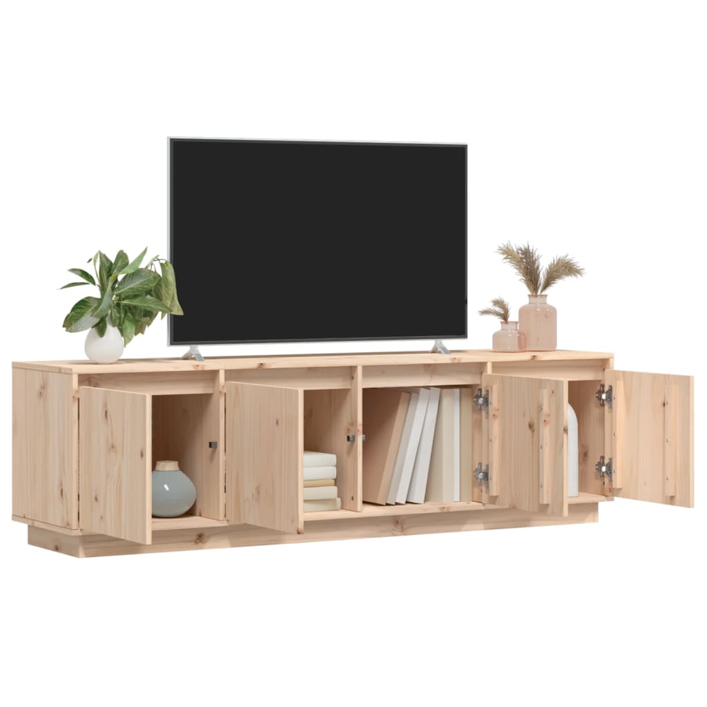 TV-Schrank 156x37x45 cm Massivholz Kiefer