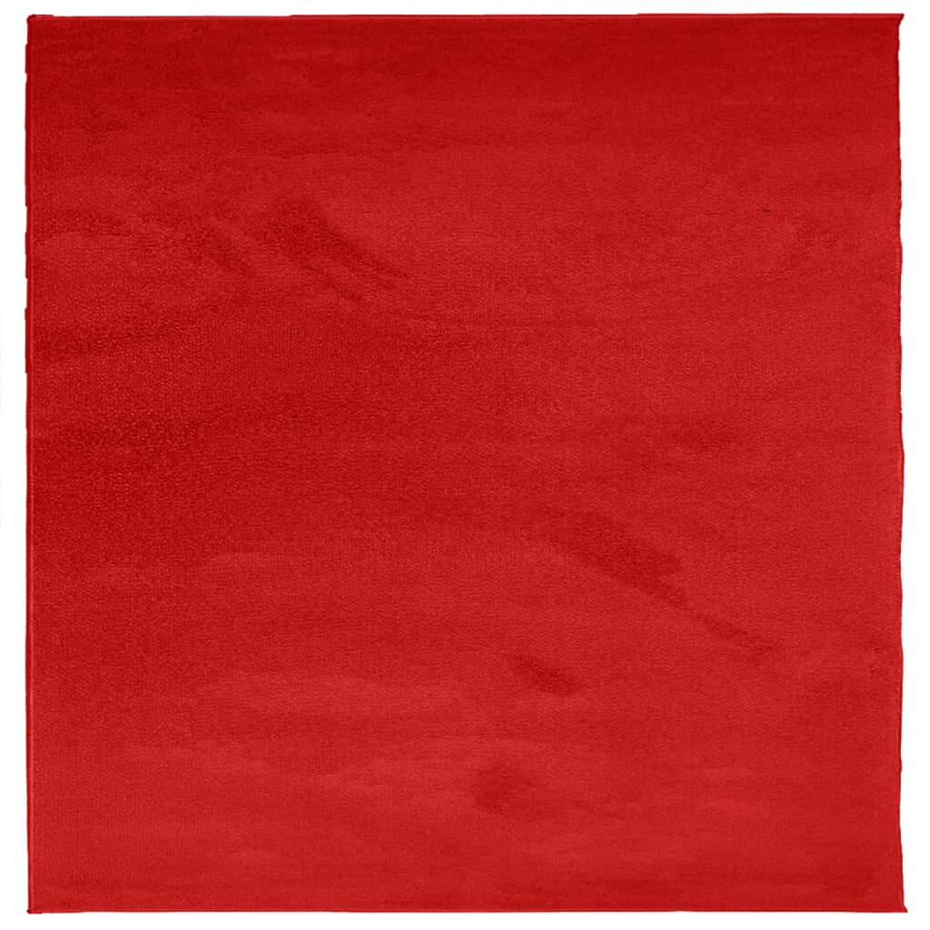 Teppich OVIEDO Kurzflor Rot 200x200 cm