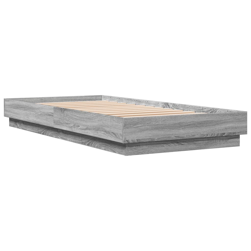 Bettgestell Grau Sonoma 90x200 cm Holzwerkstoff