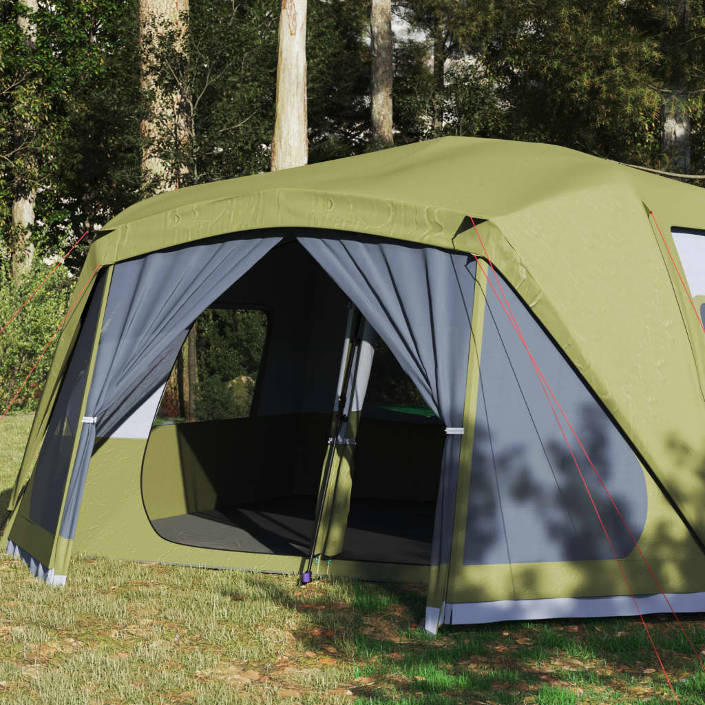 Campingzelt 10 Personen Grün 443x437x229 cm