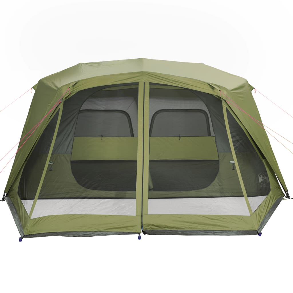 Campingzelt 10 Personen Grün 443x437x229 cm