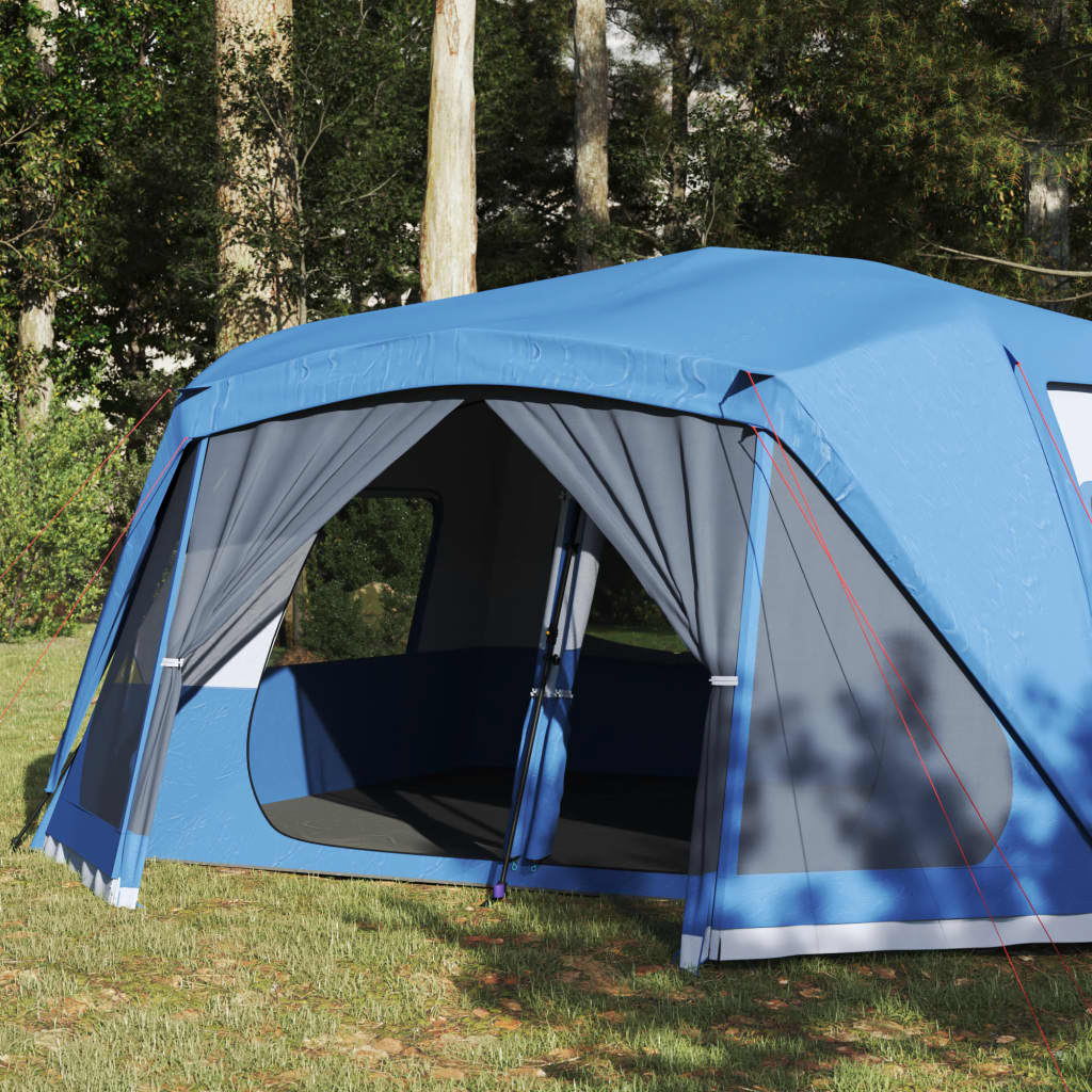 Campingzelt 10 Personen Blau 443x437x229 cm