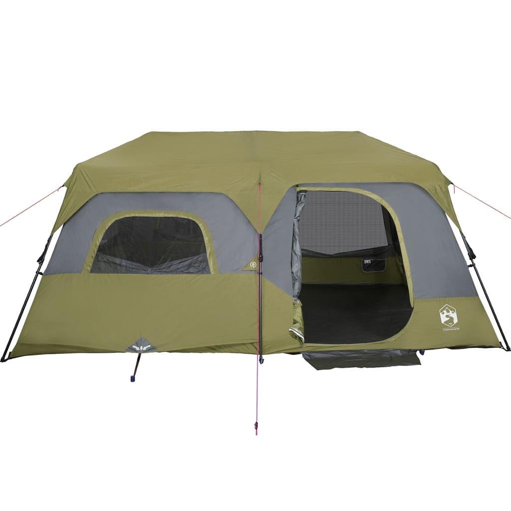 Campingzelt 9 Personen Grün 441x288x217 cm