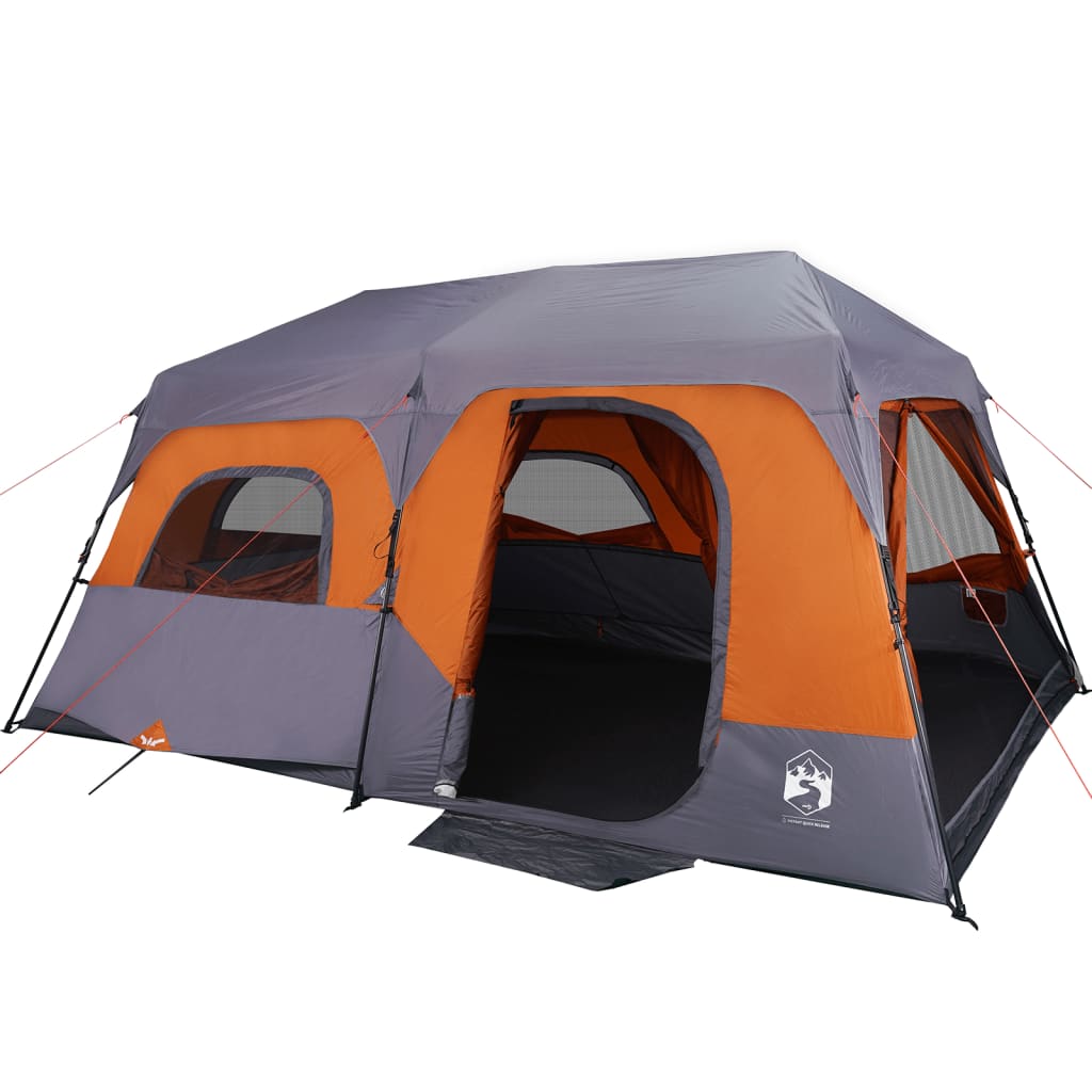 Campingzelt 9 Personen Grau und Orange 441x288x217 cm