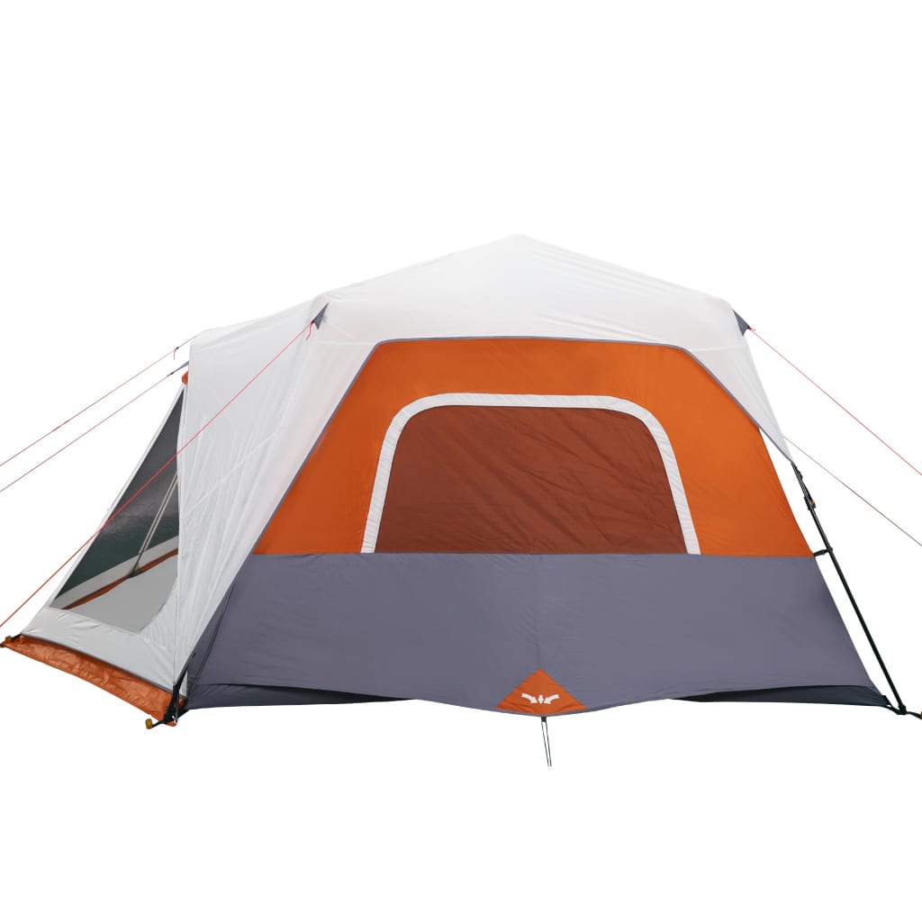 Campingzelt mit LED Grau und Orange 443x437x229 cm