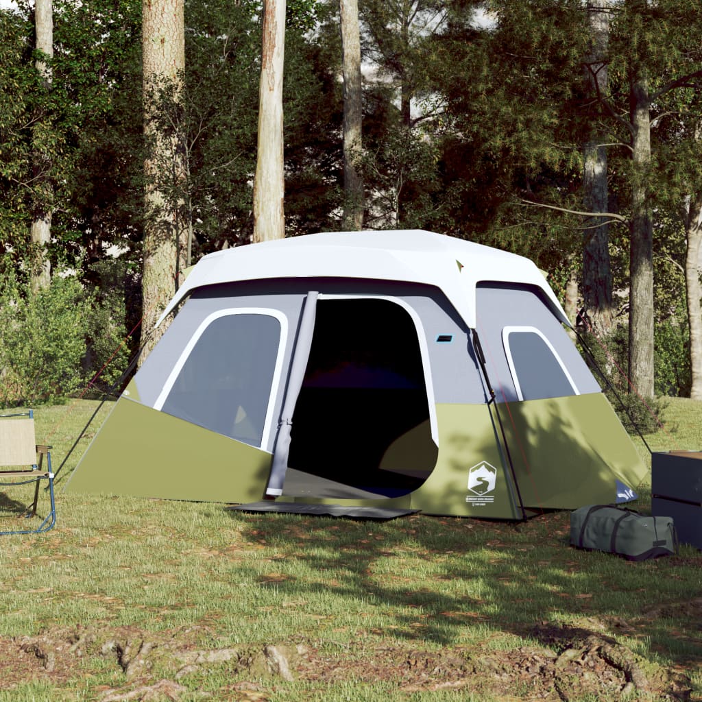 Campingzelt mit LED Hellgrün 344x282x212 cm