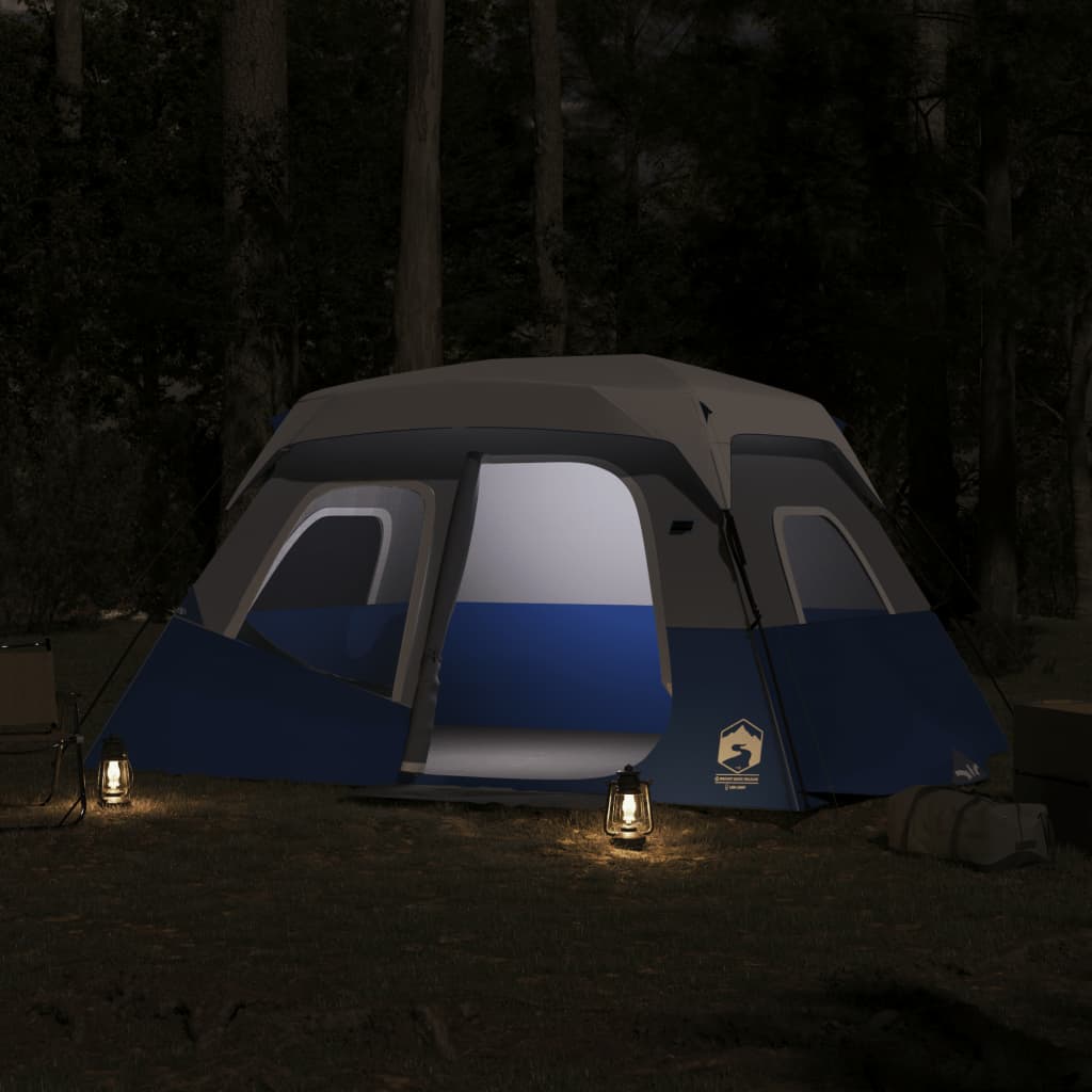 Campingzelt mit LED Blau 344x282x212 cm