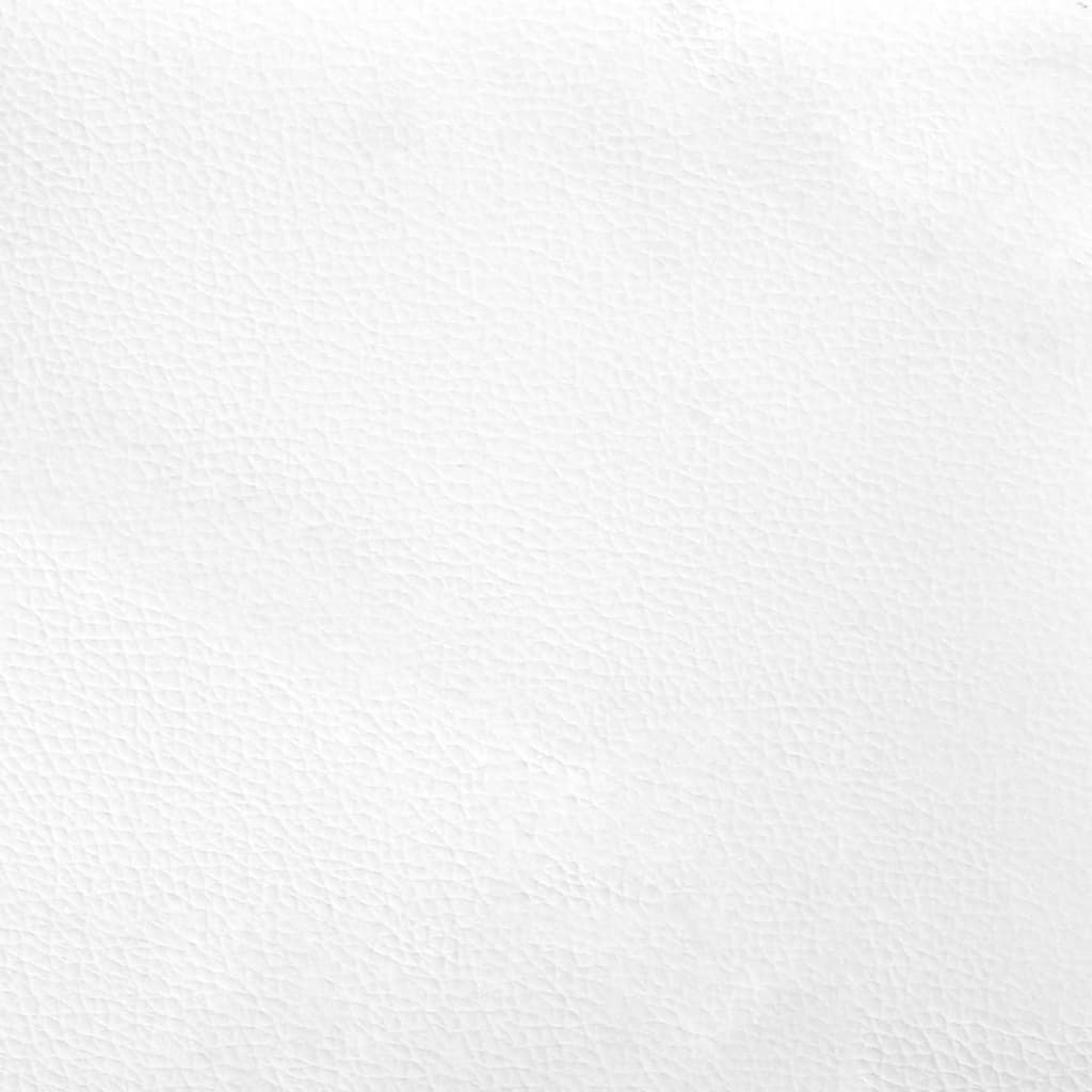 Bettgestell mit Kopfteil Weiß 140x190 cm Kunstleder