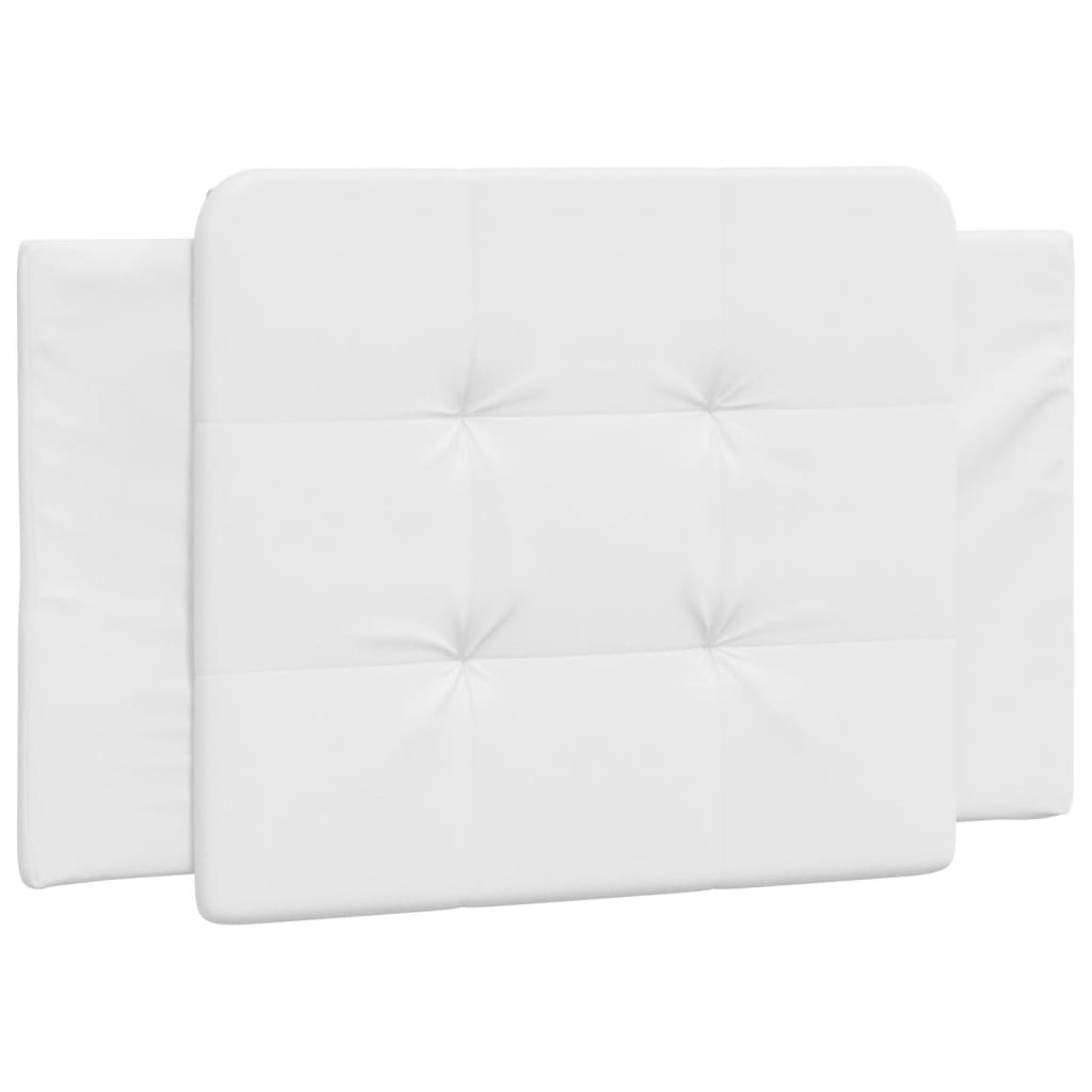 Bett mit Matratze Weiß 90x190 cm Kunstleder