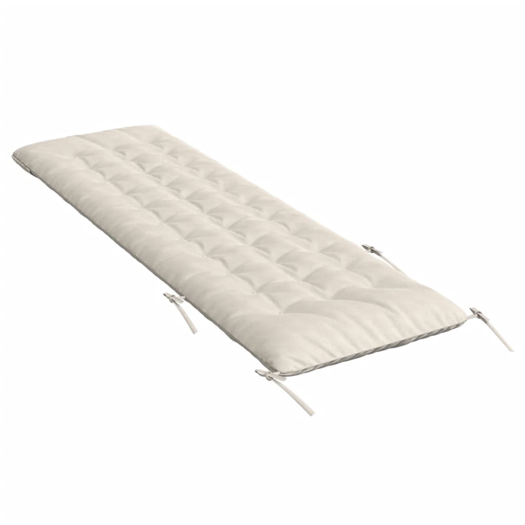 Sonnenliegen-Auflage Creme 160x50x10 cm Wildleder-Optik