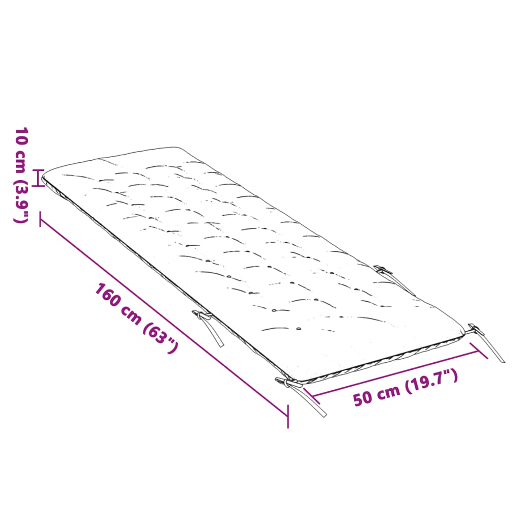 Sonnenliegen-Auflage Grau 160x50x10 cm Wildleder-Optik