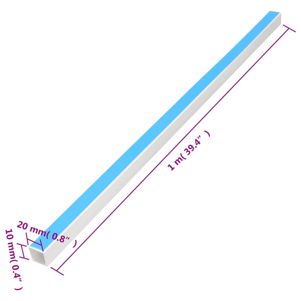 Kabelkanäle Selbstklebend 20x10 mm 10 m PVC