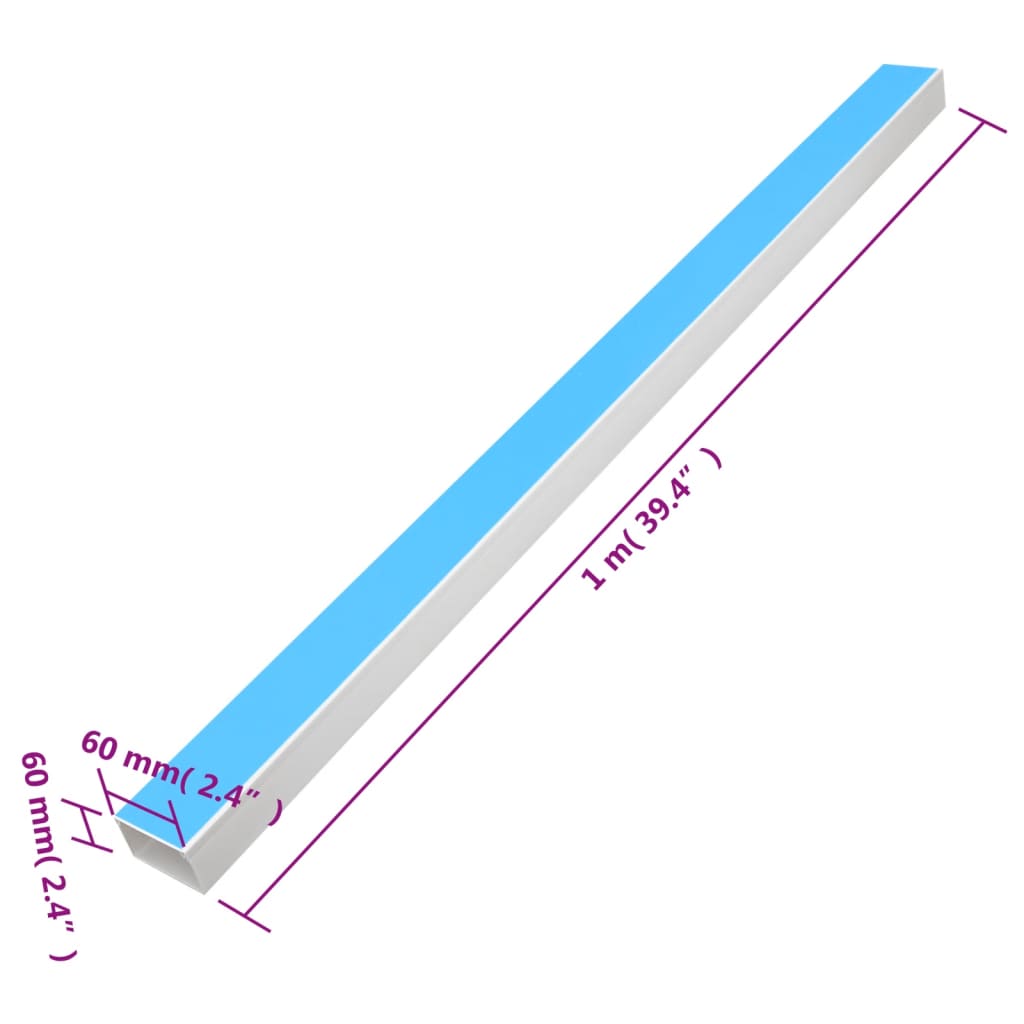 Installationsrohre Selbstklebend 60x60 mm 10 m PVC