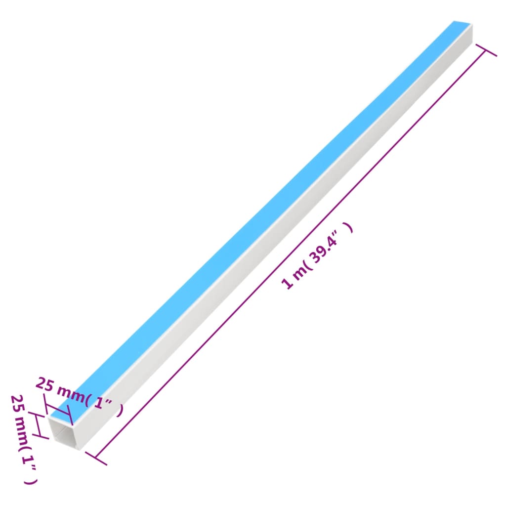 Kabelkanäle Selbstklebend 25x25 mm 30 m PVC