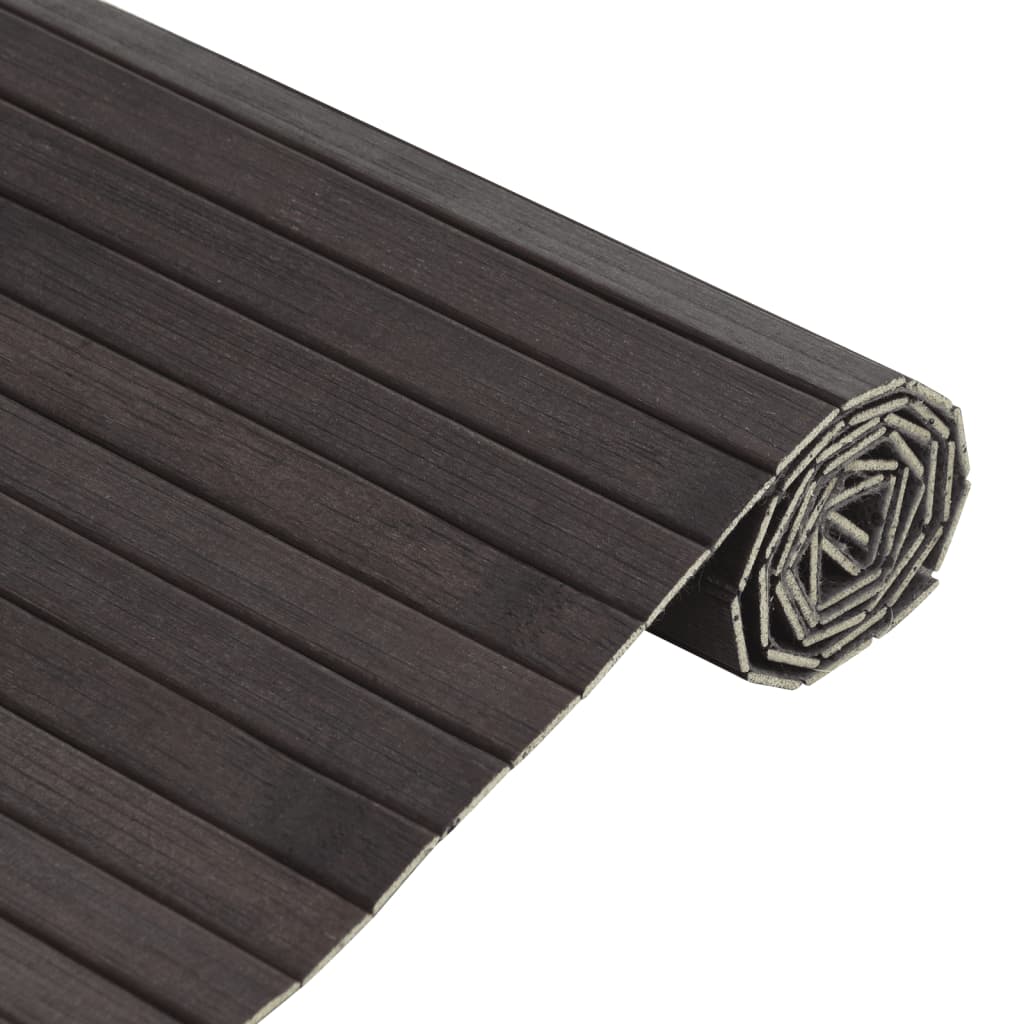 Teppich Rechteckig Dunkelbraun 60x200 cm Bambus
