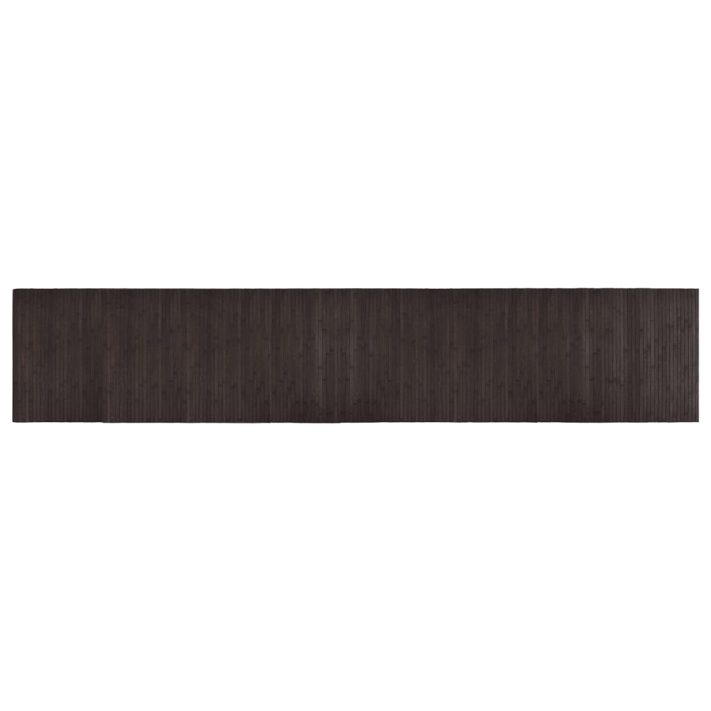Teppich Rechteckig Dunkelbraun 60x300 cm Bambus