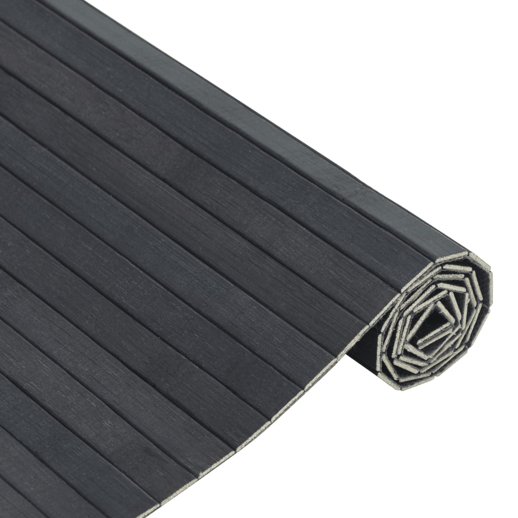 Teppich Rechteckig Grau 70x300 cm Bambus