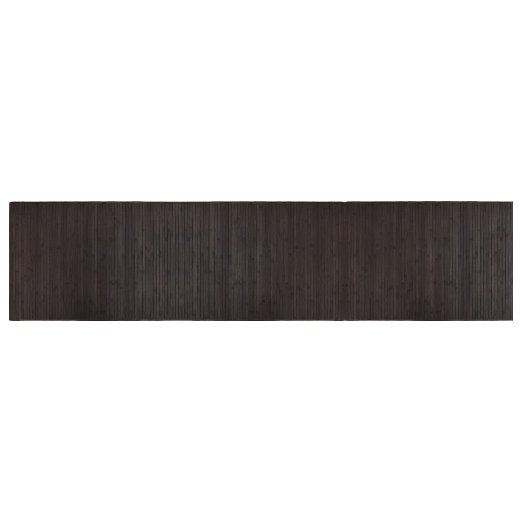 Teppich Rechteckig Dunkelbraun 70x300 cm Bambus