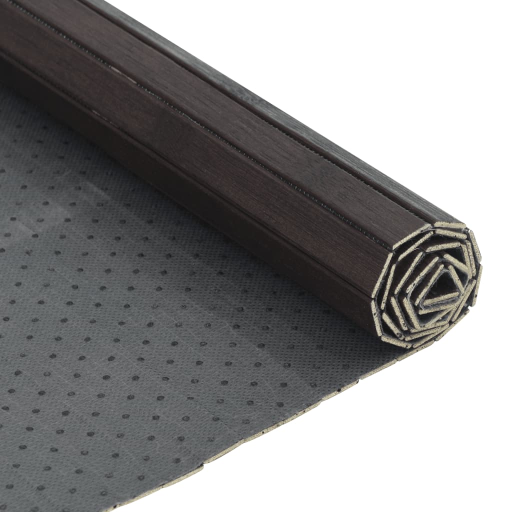 Teppich Rechteckig Dunkelbraun 100x200 cm Bambus