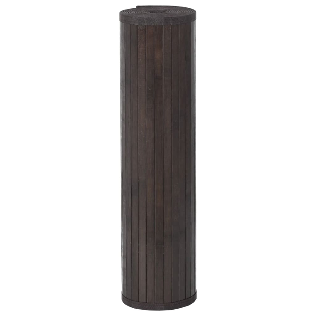 Teppich Rechteckig Dunkelbraun 80x300 cm Bambus