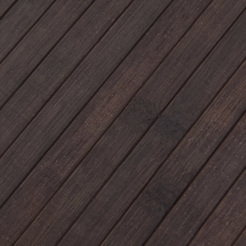 Teppich Rechteckig Dunkelbraun 80x300 cm Bambus