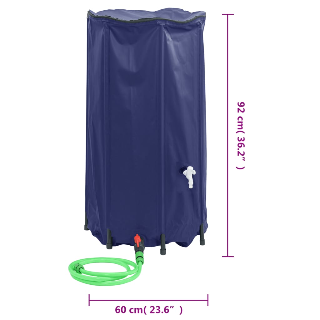 Wassertank mit Wasserhahn Faltbar 250 L PVC