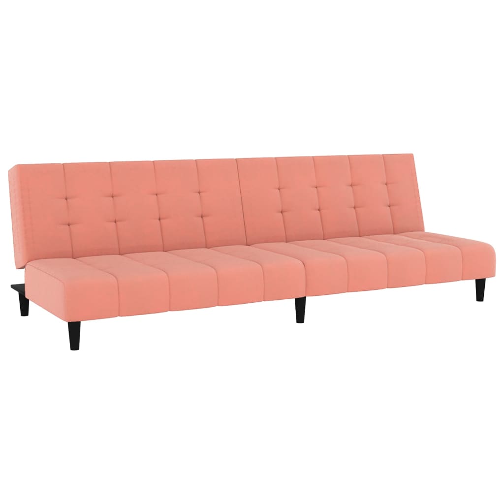 Schlafsofa 2-Sitzer Rosa Samt