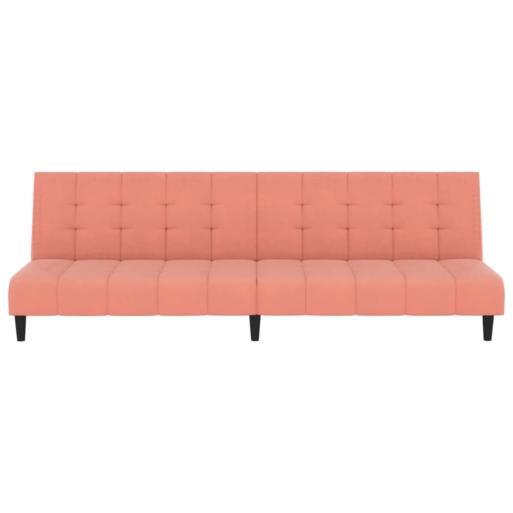 Schlafsofa 2-Sitzer Rosa Samt