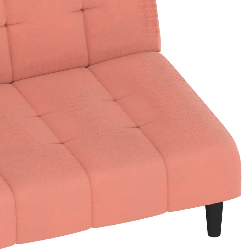 Schlafsofa 2-Sitzer Rosa Samt