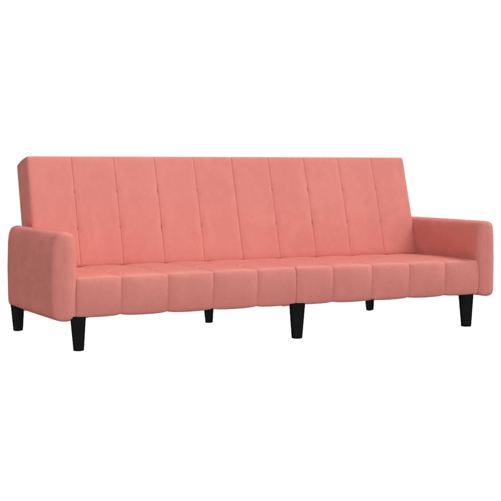 Schlafsofa 2-Sitzer Rosa Samt