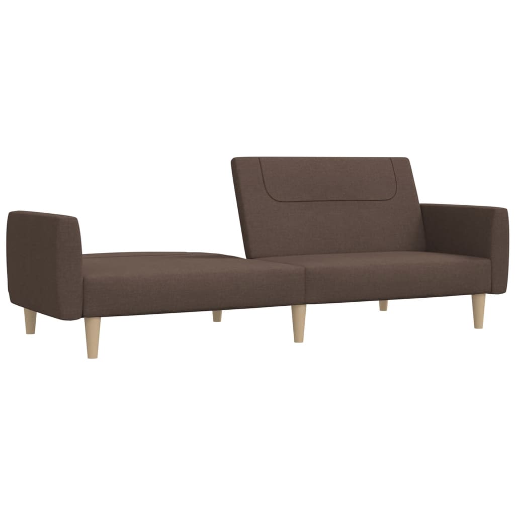 Schlafsofa 2-Sitzer Taupe Stoff