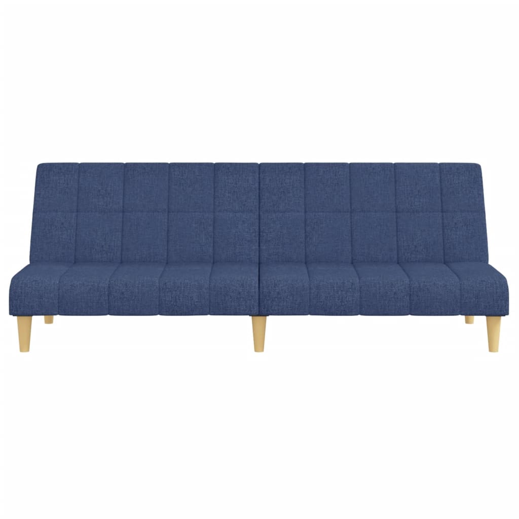 Schlafsofa 2-Sitzer Blau Stoff