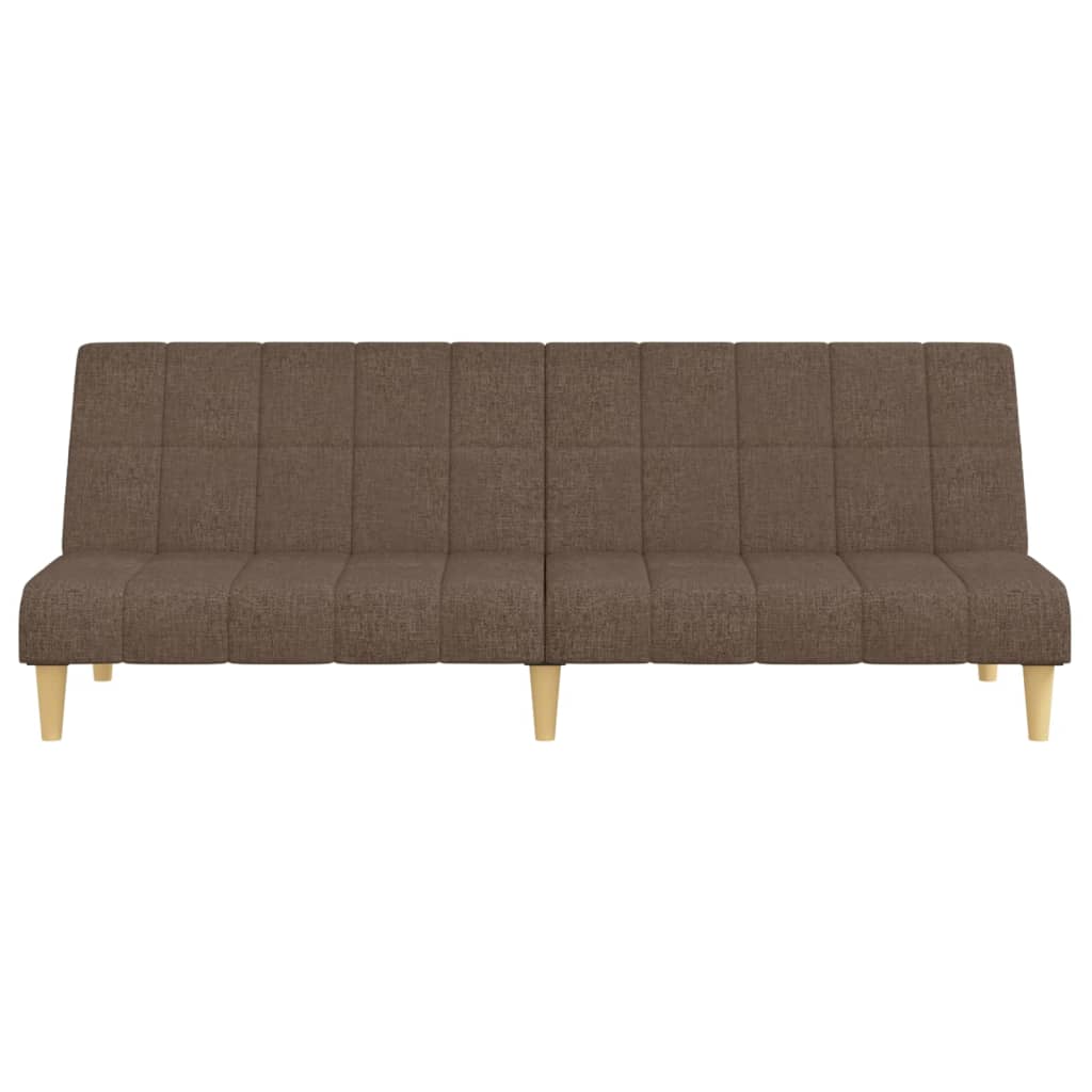 Schlafsofa 2-Sitzer Taupe Stoff