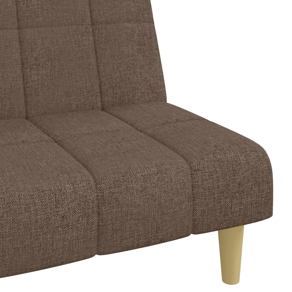 Schlafsofa 2-Sitzer Taupe Stoff