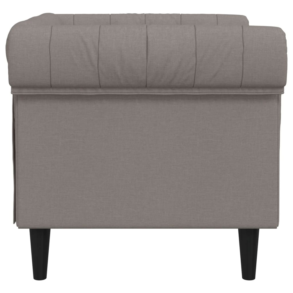 Chesterfield-Sessel Taupe Stoff